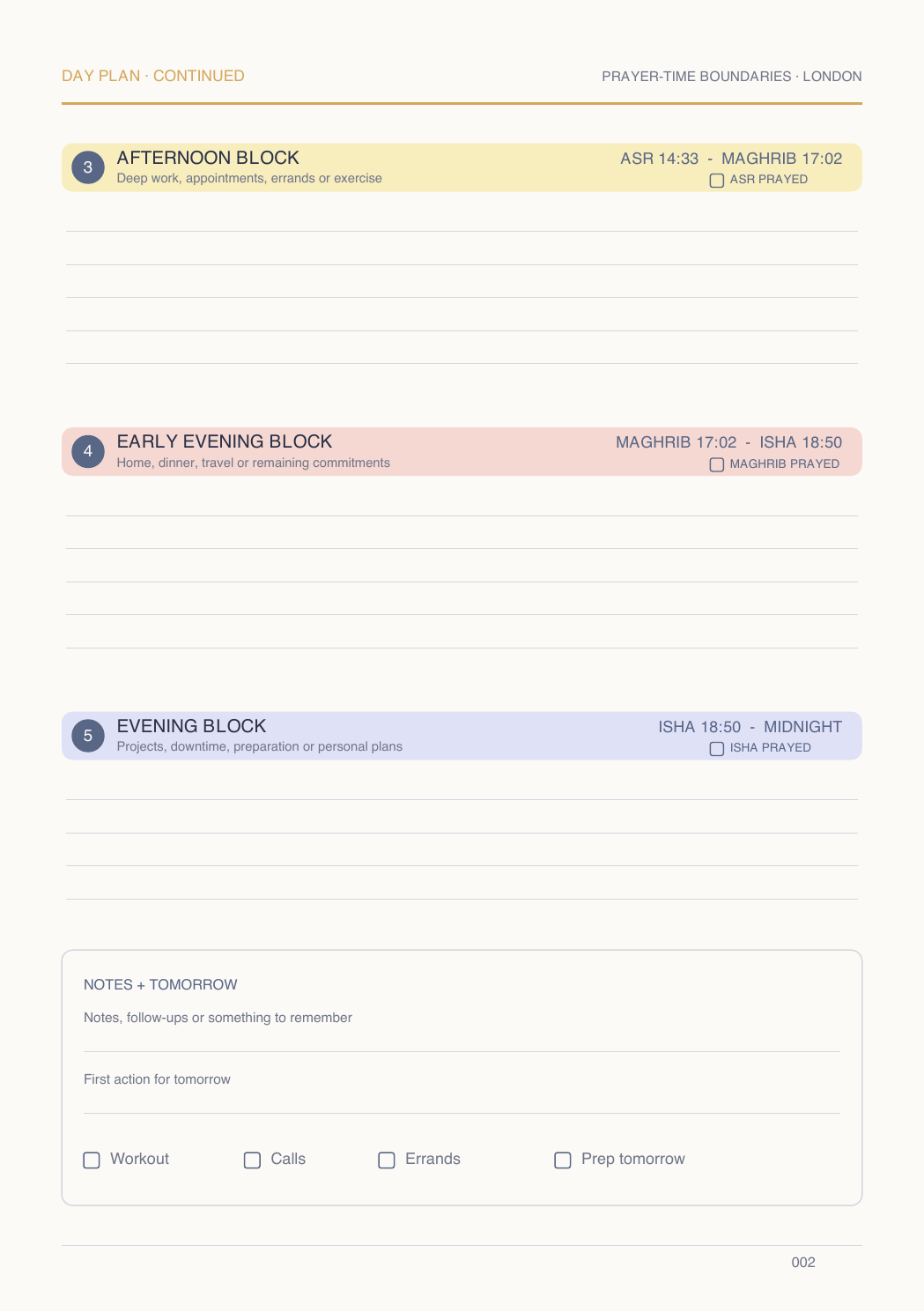 City Edition notes and reflection page